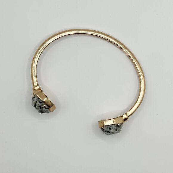 Kendra Scott BRINKLEY Granite Stone Rose Gold Cuff Open Bracelet - Picture 3 of 10